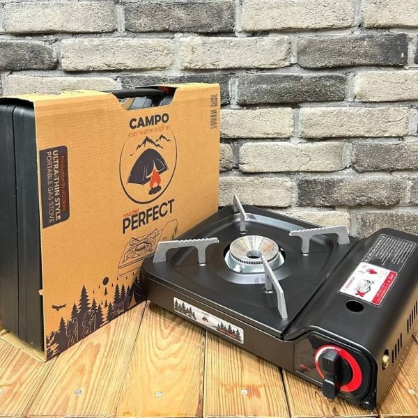 اجاق سفری CAMPO مدل PERFECT همراه با 4 عدد کپسول